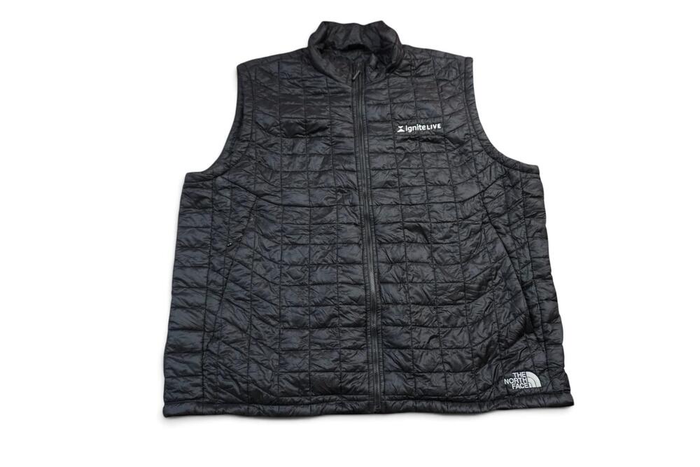 The North Face Vest Mens 2XL Black Thermoball Eco Puffer Full Zip Insulated